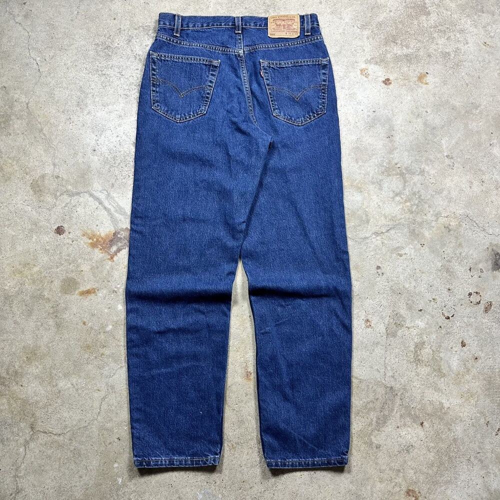 VTG 90s Levi’s 550 Blue Denim Straight Fit Jeans Size 36x30